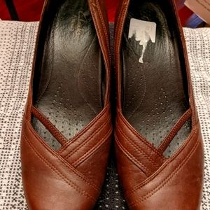 Clark's brown shoes
